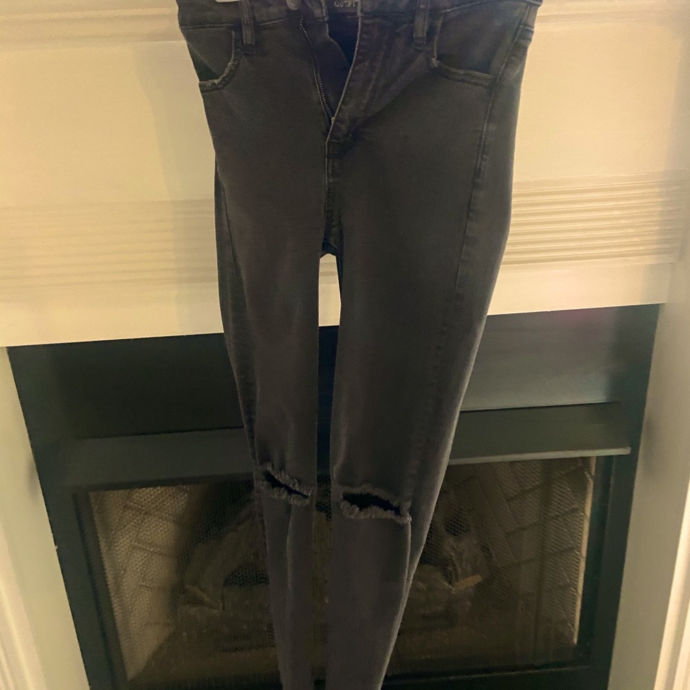 Black ripped jeans
